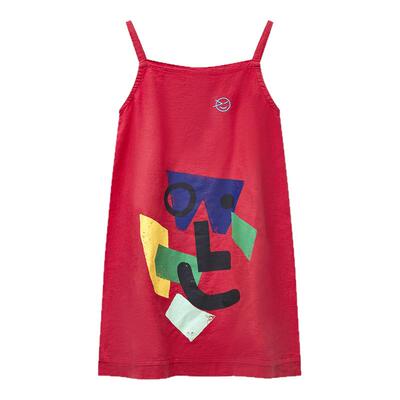 3件38折 英国Wynken SS25女宝宝有机棉个性印花吊带连衣裙