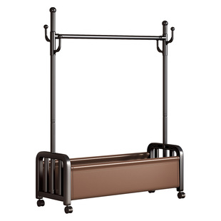 衣架家用挂衣落地卧室挂衣架移动晾衣架多功能晒衣收纳置物衣帽架