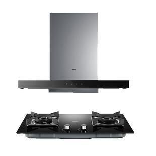 老板经典欧式抽吸油烟机大吸力家用顶吸81K8烟灶套装厨房换新烟机