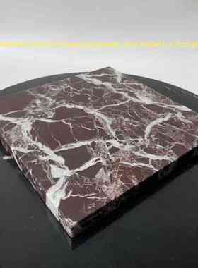 大理石紫红色音频减震垫板扬声器低音炮减震板雕塑工艺品装饰底座