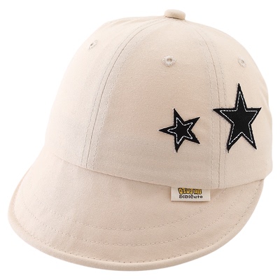 韩版星星儿童遮阳帽子春秋薄款防晒大帽檐鸭舌帽男女宝宝棒球帽夏