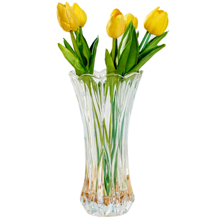 水养大号玻璃花瓶摆件家用客厅简约现代透明插花干花水培富贵竹瓶