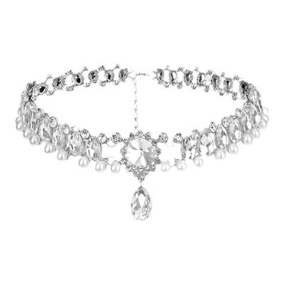 高级感水钻珍珠款项链