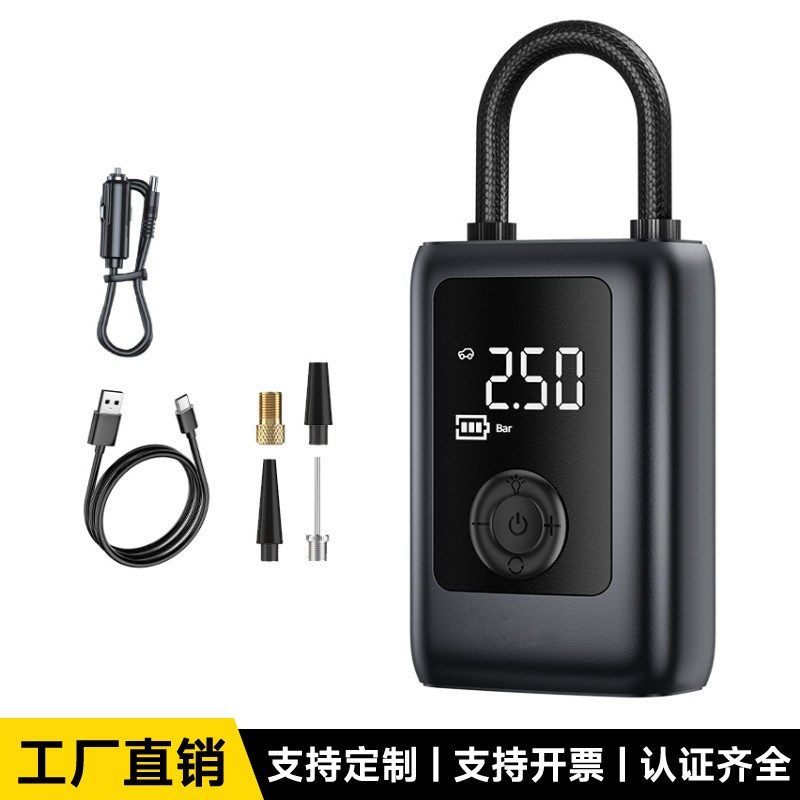 ［MI01］跨境埠威打气筒电动汽车pump车载便携式充气泵air无线