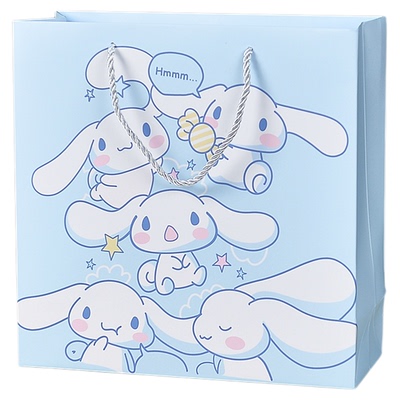 玉桂狗礼品袋精致ins风手提袋大容量纸袋子卡通生日礼物包装袋