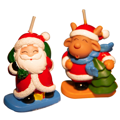 charming圣诞蜡烛雪人麋鹿小摆件