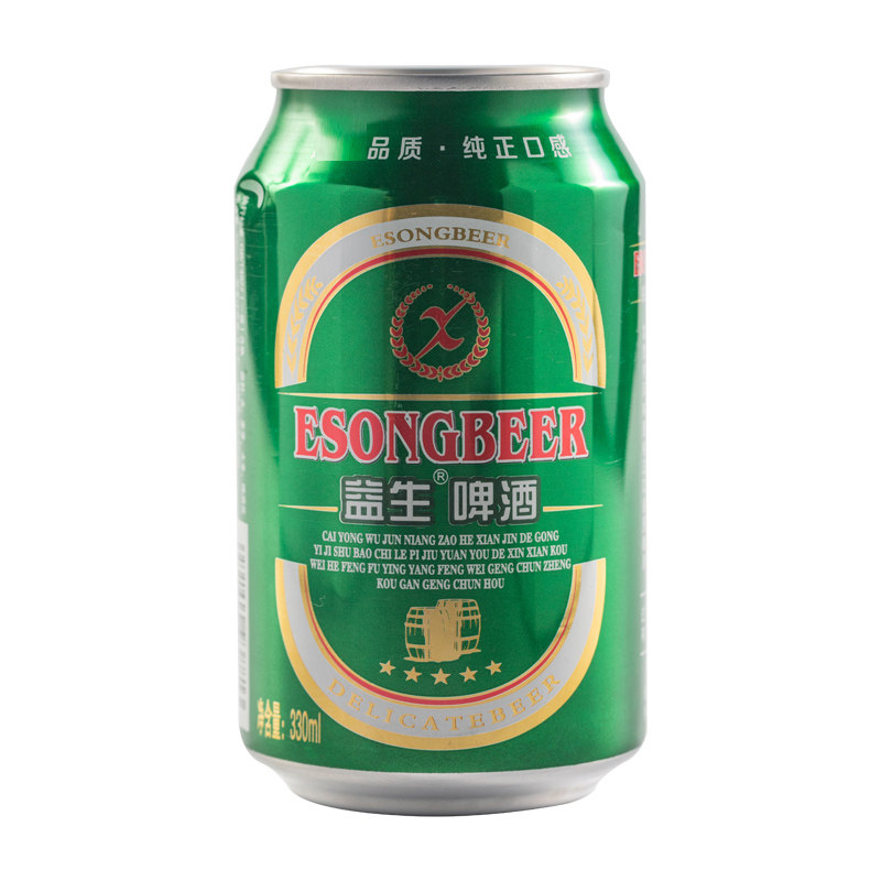 益生啤酒330ml*24听灌装啤酒
