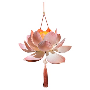 马年春节儿童灯笼手提荷花手工diy材料包新年舞蹈跳舞莲花放灯行