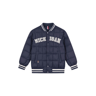 暇步士童装儿童羽绒服冬装新款学院风轻薄羽男女童休闲棒球服外套