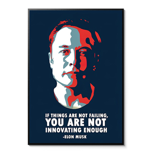 埃隆马斯克海报企业家名人航天航空办公室宿舍励志简约高端装饰画