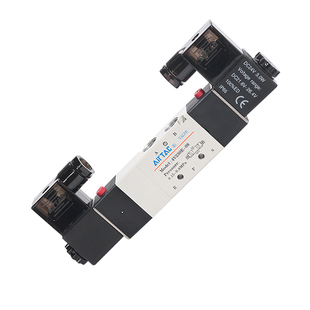 亚德客电磁阀4V130E06B 330E10/230E06A 430E15DC24V220V中位排气