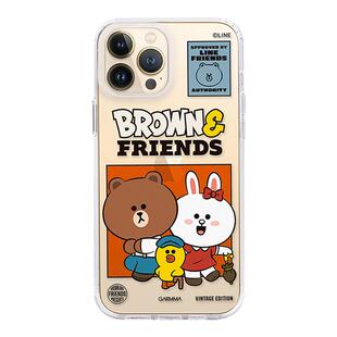 Linefriends苹果13Promax手机壳新款iphone13pro手机套透明潮壳全包韩国布朗熊