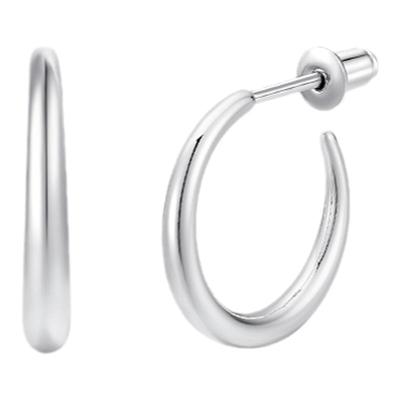 真我不凡S925银素圈耳环
