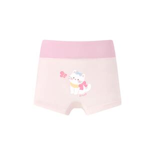 尼多熊26女童内裤纯棉高腰儿童平角内裤女宝宝四角短裤秋冬厚护肚