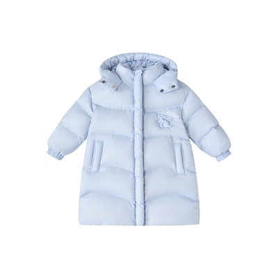 笛莎童装女童羽绒服2025秋冬装女宝宝小童儿童加厚中长款红色外套