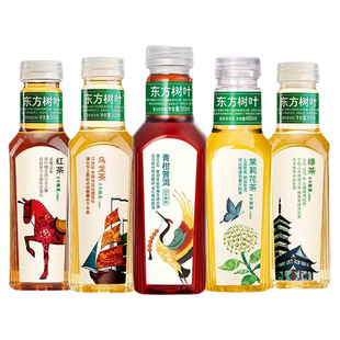 农夫山泉东方树叶无糖饮料500ml*12瓶茉莉花茶 绿茶红茶黑乌龙茶