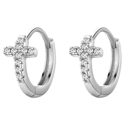 十字架耳钉养耳洞耳圈