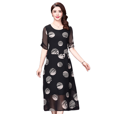 贵夫人香妮芬洋气妈妈新款中长裙