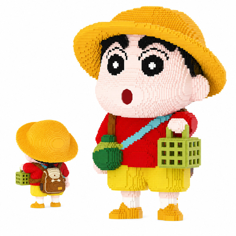 蜡笔小新拼装积木公仔玩具