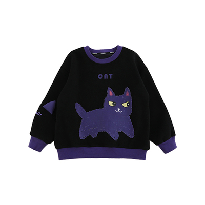 oddtails男童秋冬时尚加绒卫衣