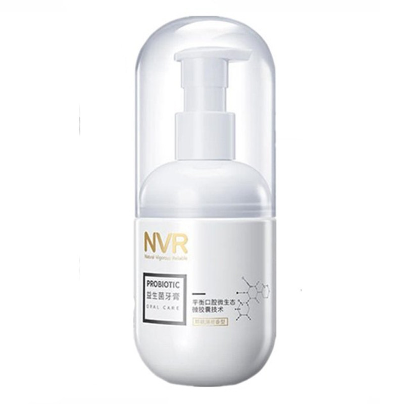 nvr益生菌按压式牙膏清新口腔白