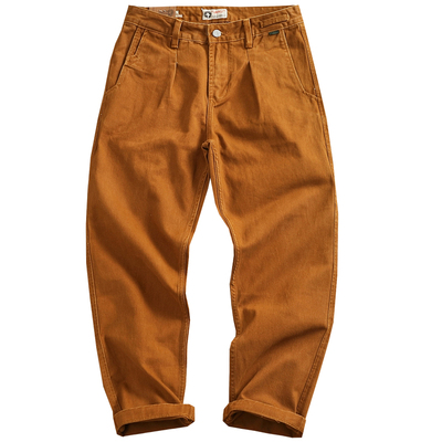 秋冬新款重磅简约工装休闲裤男士