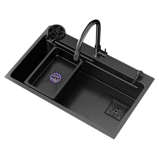 九牧王新款枪灰色304水槽大单槽厨房洗菜盆家用台下洗碗槽洗菜池