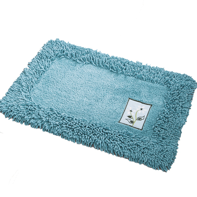 卫生间地垫卧室吸水脚垫纯棉防滑浴室门口雪尼尔地毯门垫进门垫子