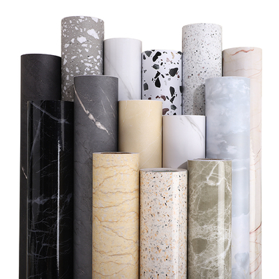 加厚墙纸纸防水厨房台面仿大理石