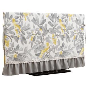 液晶电视机罩套曲屏防尘罩盖布布艺挂式台式美式欧式通用可定制