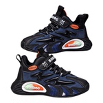 巴布豆男童棉鞋2025秋冬新款防水皮面男孩加绒保暖二棉儿童运动鞋