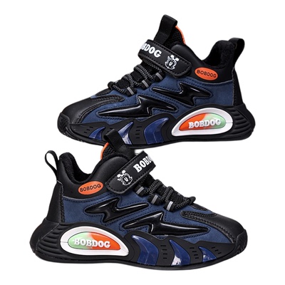 巴布豆男童防水加绒二棉运动鞋