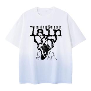 岩仓玲音周边T恤serial experiments lain渐变短袖动漫中村隆太郎