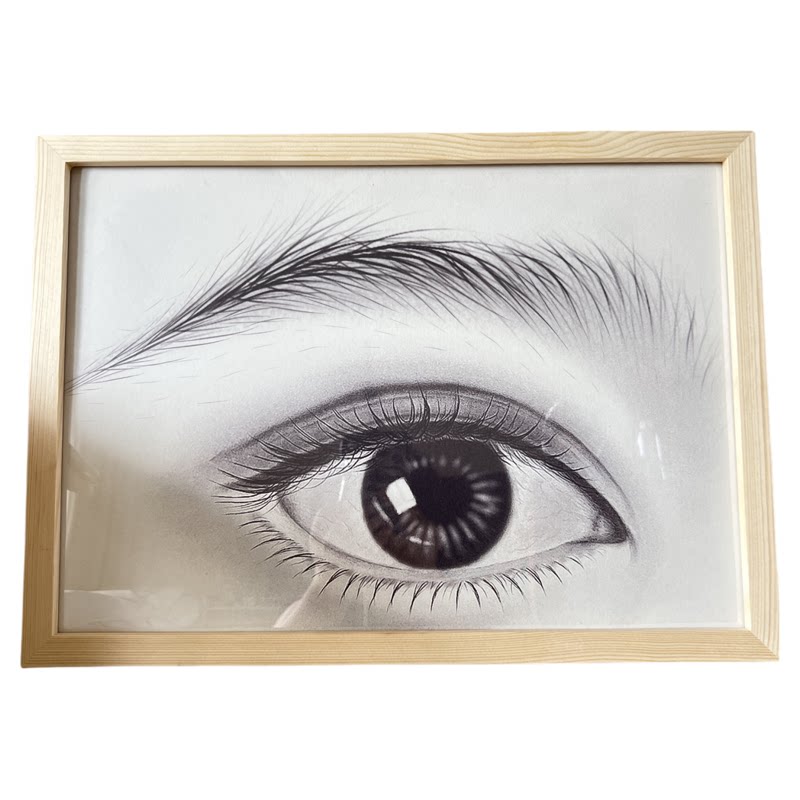 纹绣店眉眼唇画美容院美妆素描装现代装饰画