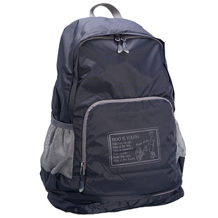 FIDODIDO新款超轻可折叠旅行背包双肩包健身包带鞋仓户外休闲纯色