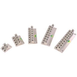 JDG 4双层5接地端子M4接线14铜排地线5+5零地排铜块6位8孔10对20P