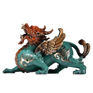 朱炳仁铜威武貔貅客厅装饰装饰品家居装饰创意貔貅风水办公桌摆件