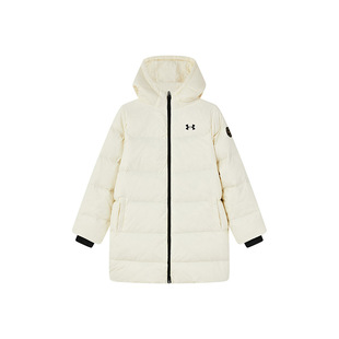 安德玛童装25年新款儿童长款鸭绒羽绒服秋冬男女童保暖连帽外套