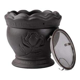 砭石火龙罐莲花口小号大号中医艾灸罐家用美容院店用刮痧杯艾灸罐