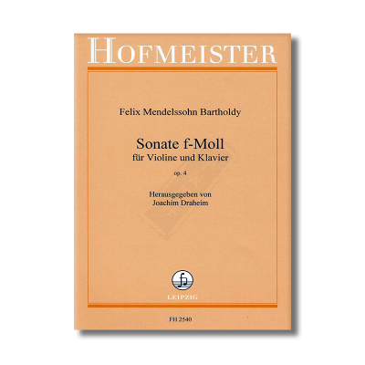 门德尔松F小调奏鸣曲Op4小提琴