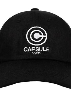 外贸CAPSULE龙珠纯棉棒球帽美式鸭舌爸爸帽休闲嘻哈刺绣帽子