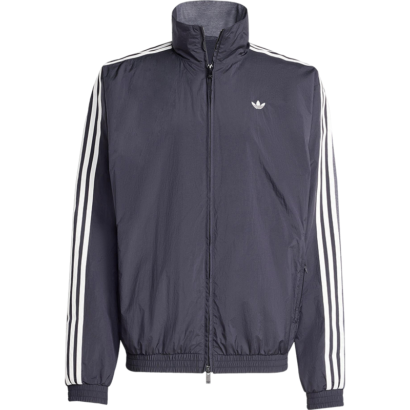Adidas/阿迪达斯正品三叶草男士运动经典条纹立领夹克外套KA3806