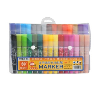 斯尼尔大双头油性记号笔 24色30色儿童马克笔彩色记号笔POP马克笔