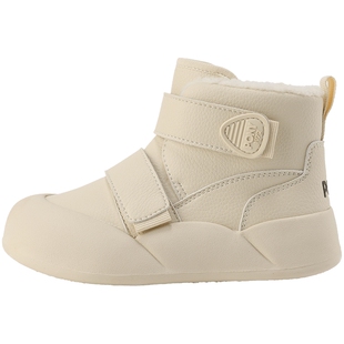 波尼PONY春秋新款儿童加绒靴子运动生活系列高帮魔术贴学生棉鞋