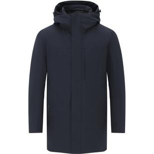 【西伯利亚白鹅绒】EMZ鄂尔多斯冬季新款中长带帽男士羽绒服外套