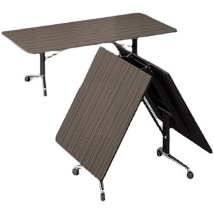 可移动折叠会议桌长条桌培训桌伸缩拼接办公桌子带轮折叠桌学习桌