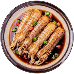 顺丰包邮麻辣皮皮虾即食琵琶虾虾姑濑尿虾海鲜熟食罐装鲜活水产