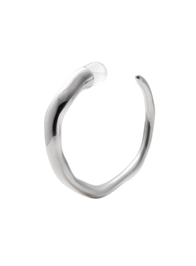 EWEST 新款时序水滴水晶银色手镯女镯子原创轻奢百搭时尚开口腕饰