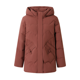 雅鹿羽绒服女短款中年妈妈装2025冬新款中老年加厚大码白鸭绒外套