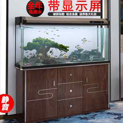 西龙鱼缸2022新款客厅大型造景水族箱全套免换水中型家用恒温鱼缸